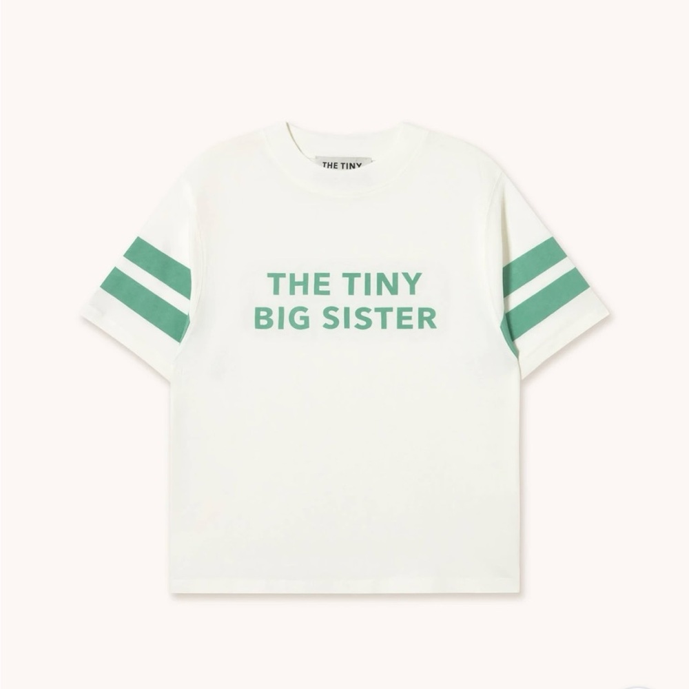 The Tiny Big Sister - White and Green NWT Women’s T-Shirt S/M